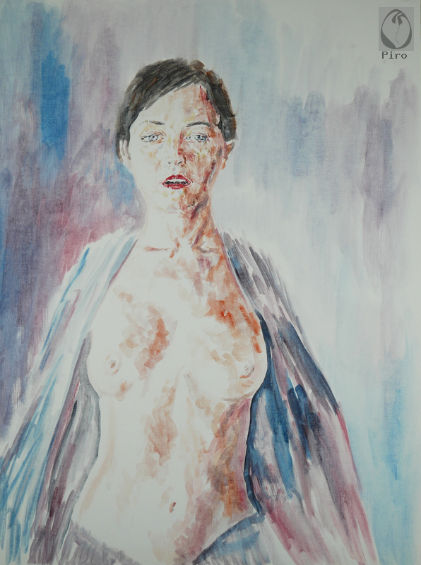 oil on paper - olio su carta di Piro